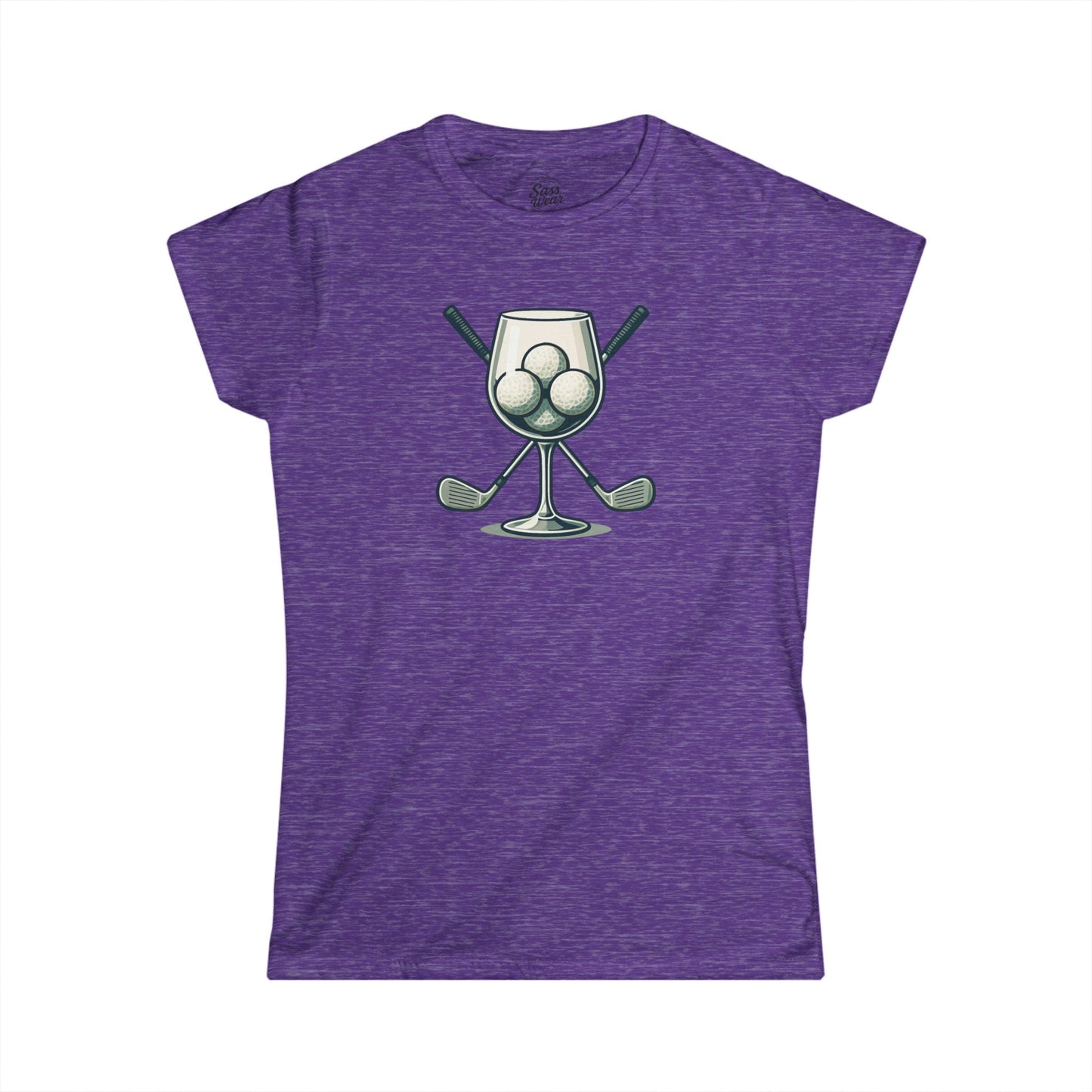 Wine and Golf Clubs Women's Softstyle Tee