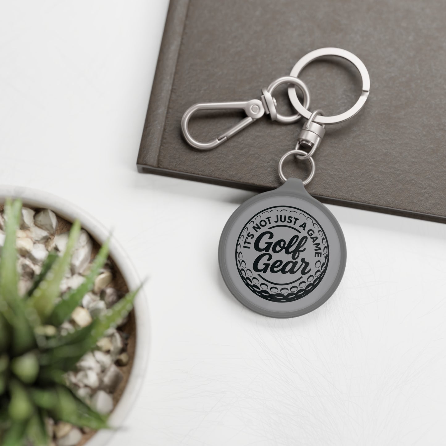 Grey Golf Gear Keyring Tag