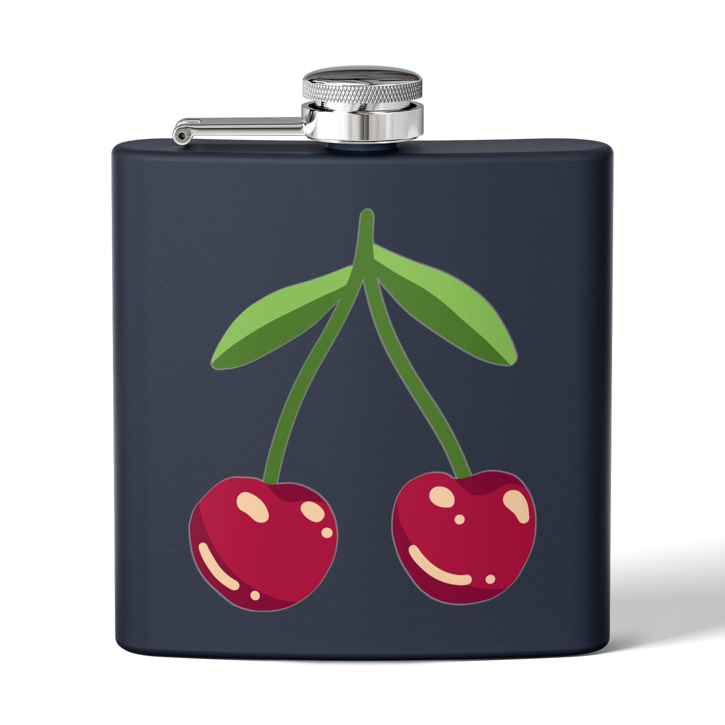 Cherries Sleek Stainless Steel Flask