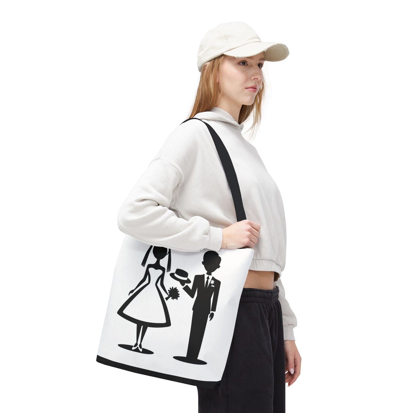 retro bride and groom Tote Bag