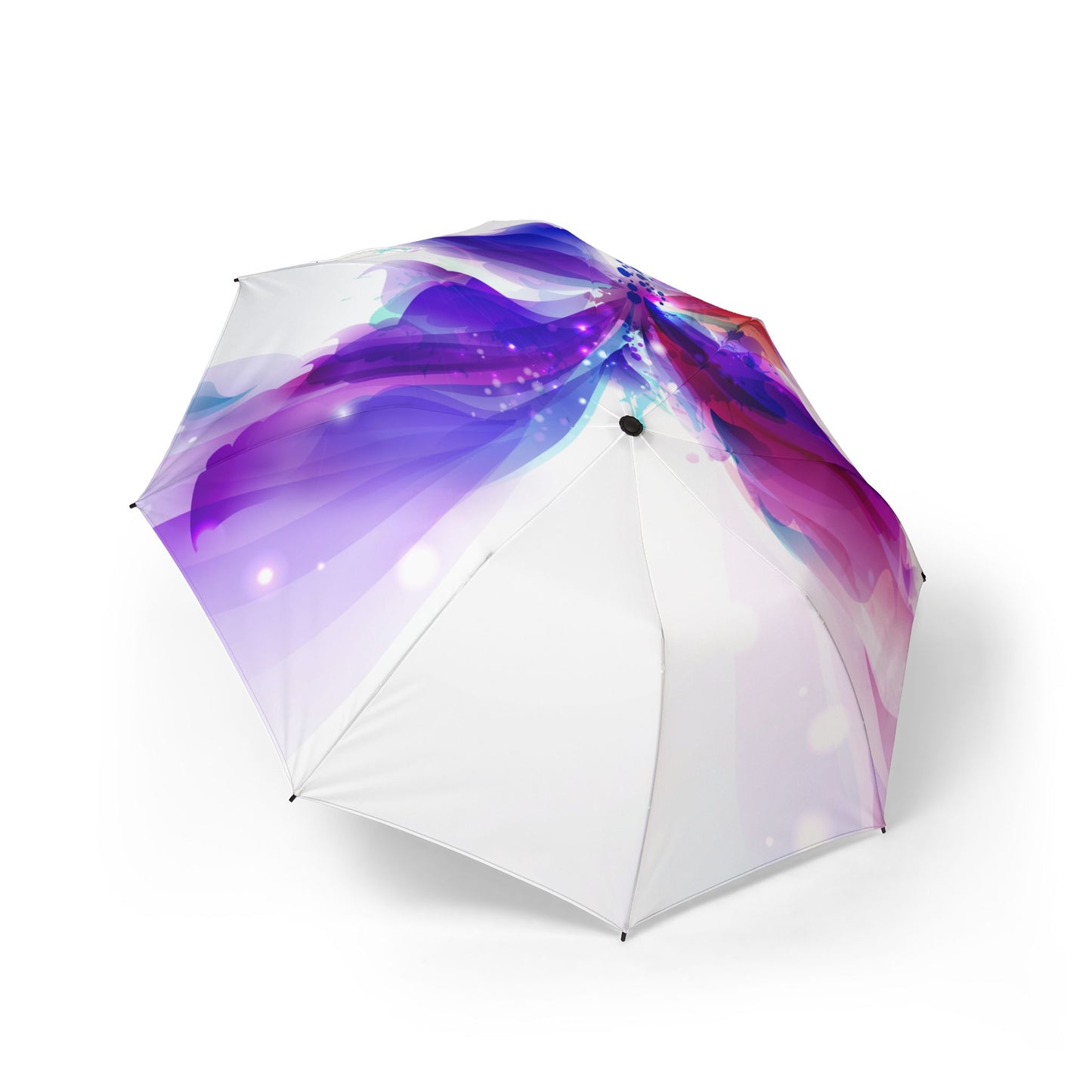 water color butterfly Umbrella - Semi-Automatic Foldable Design