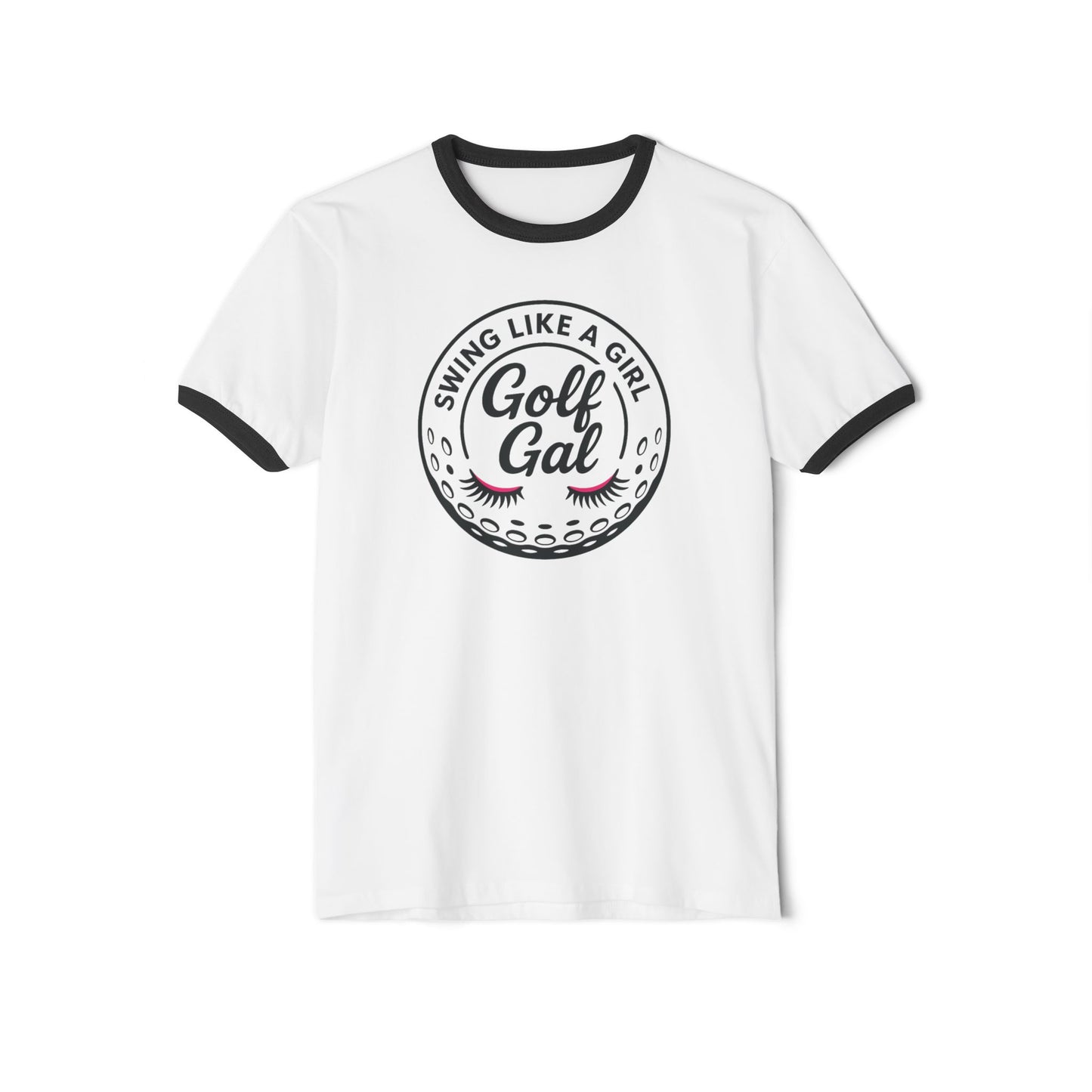 Swing Like a Girl Golf Gal Cotton Ringer T-Shirt
