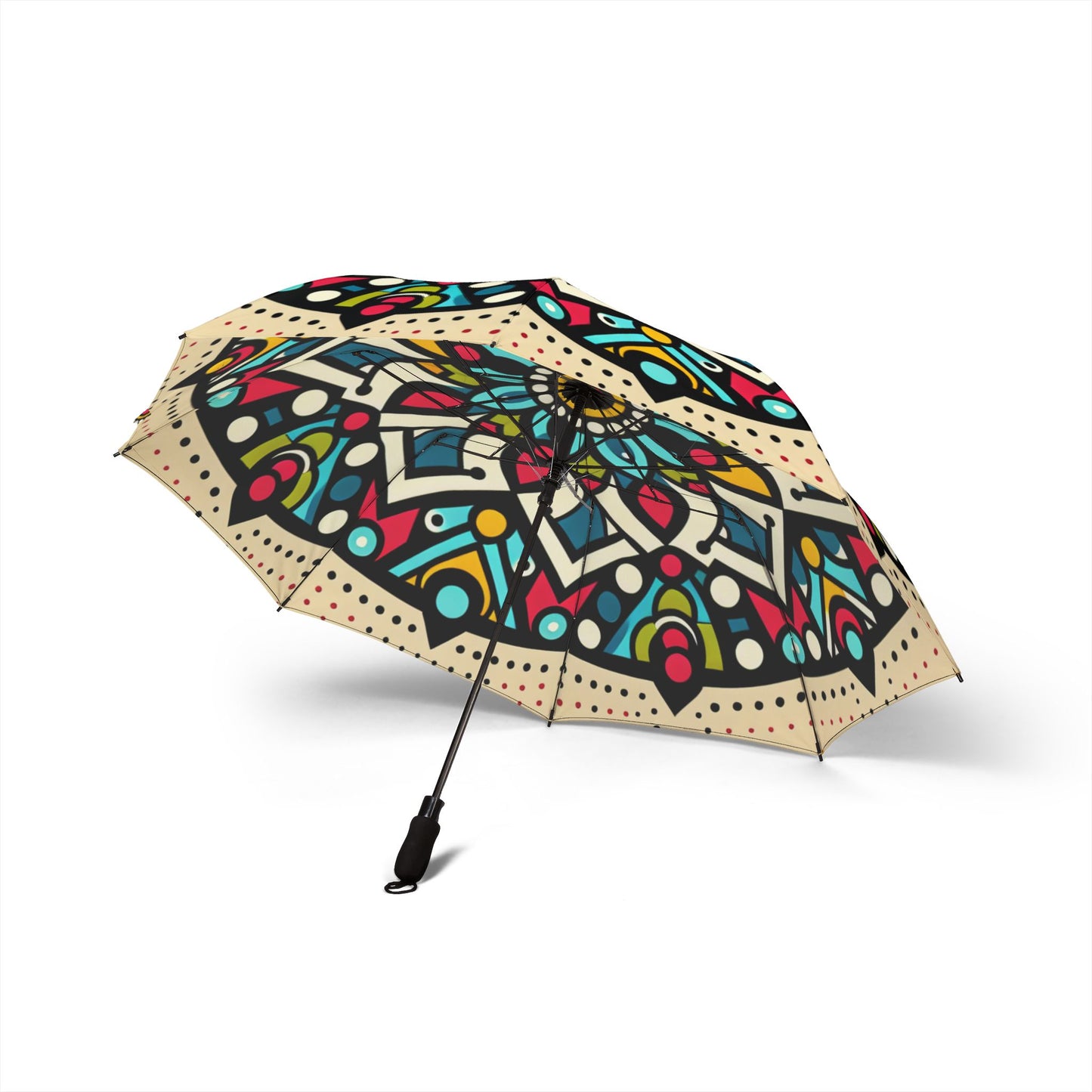 pop art mandala Umbrella - Semi-Automatic Foldable Design