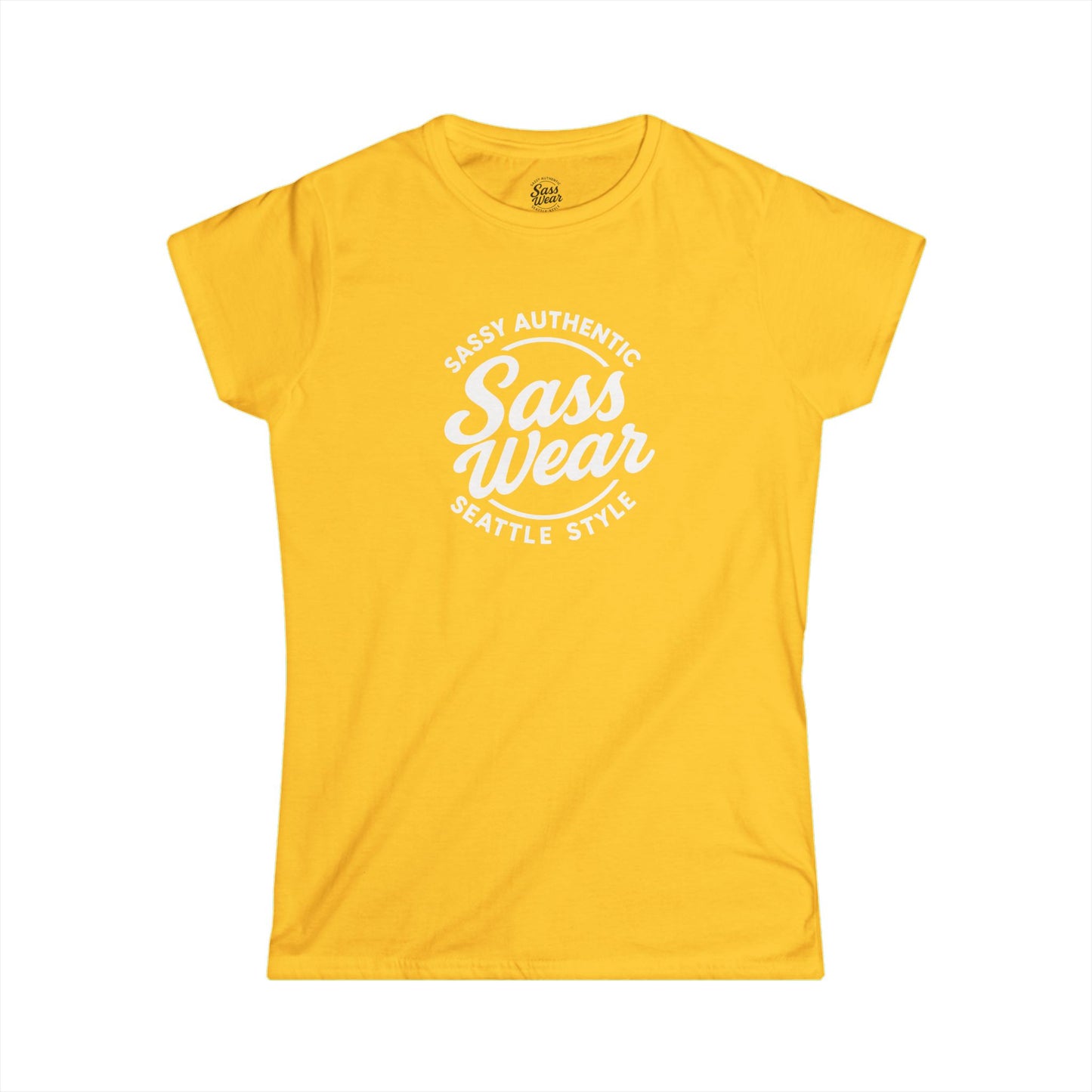 Sass Wear Women's Softstyle white logo