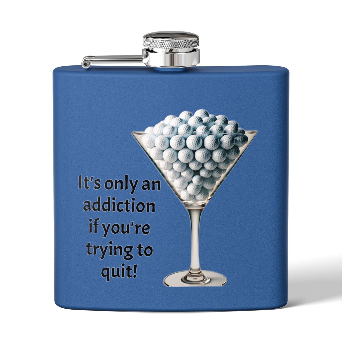 Golf Addiction Sleek Stainless Steel Flask