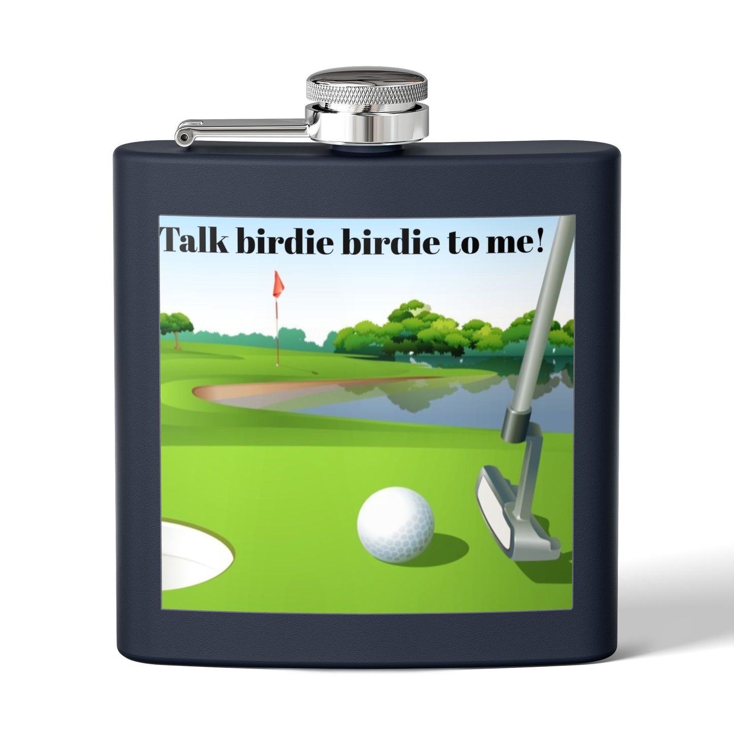 Talk Birdie to Me Sleek Stainless Steel Flask