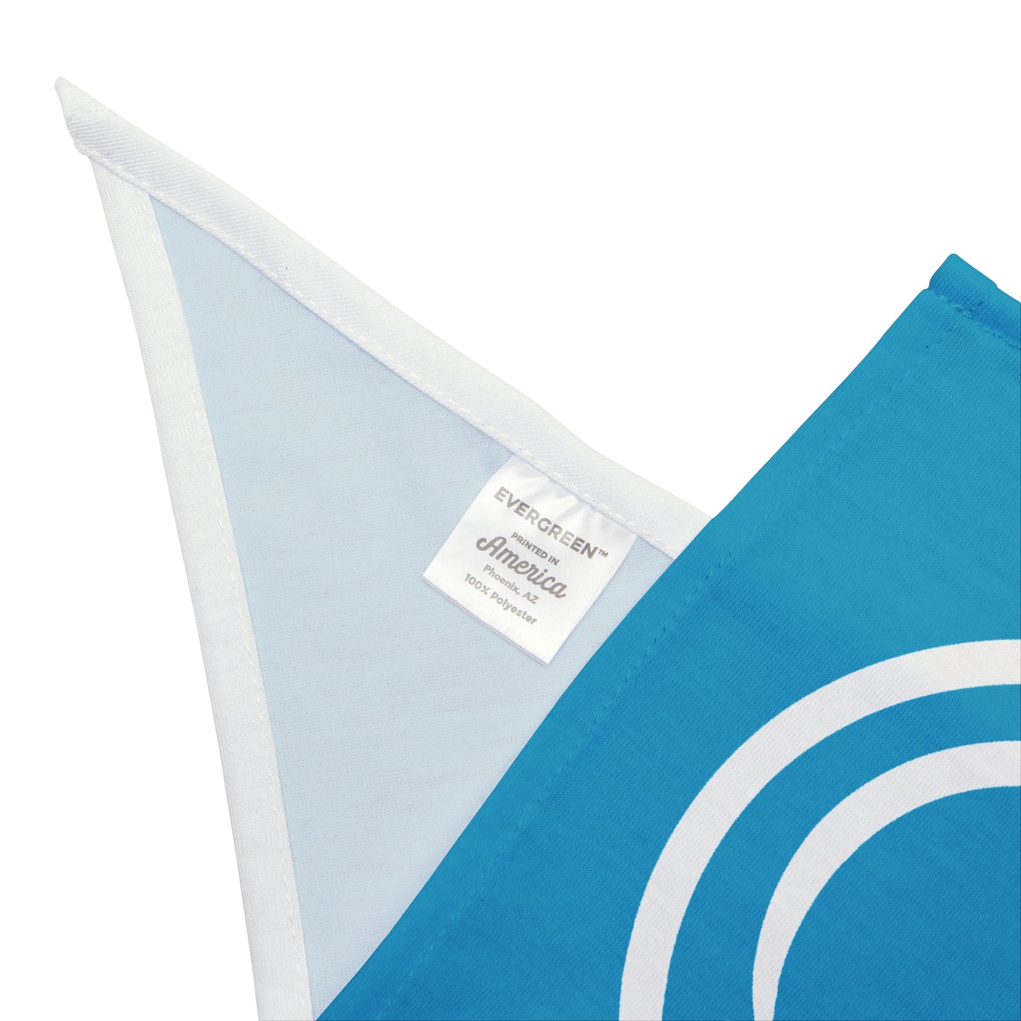 turquoise with white smiley face Pet Bandana