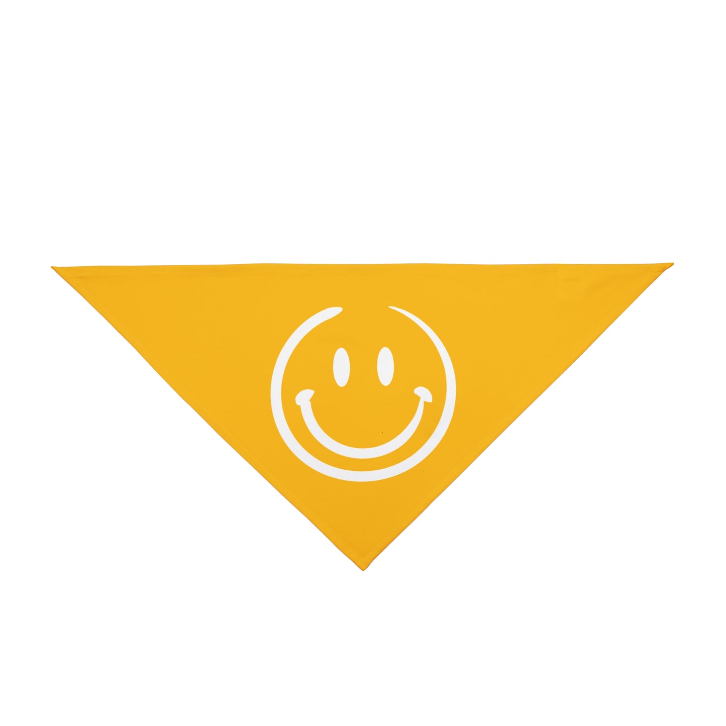 yellow with white smiley face Pet Bandana