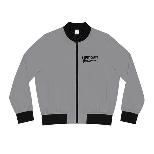 Grey I just Can't Women's Bomber Jacket
