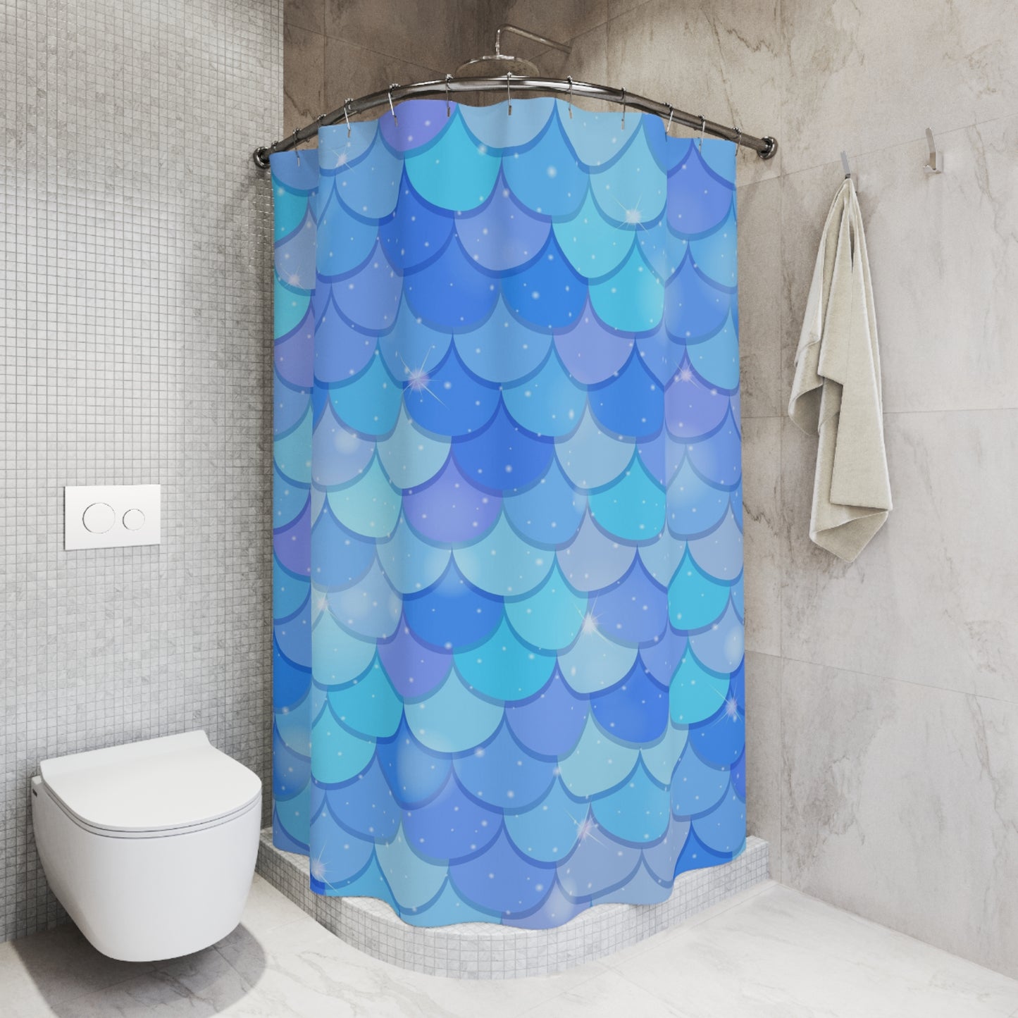 Mermaid scales Shower Curtains