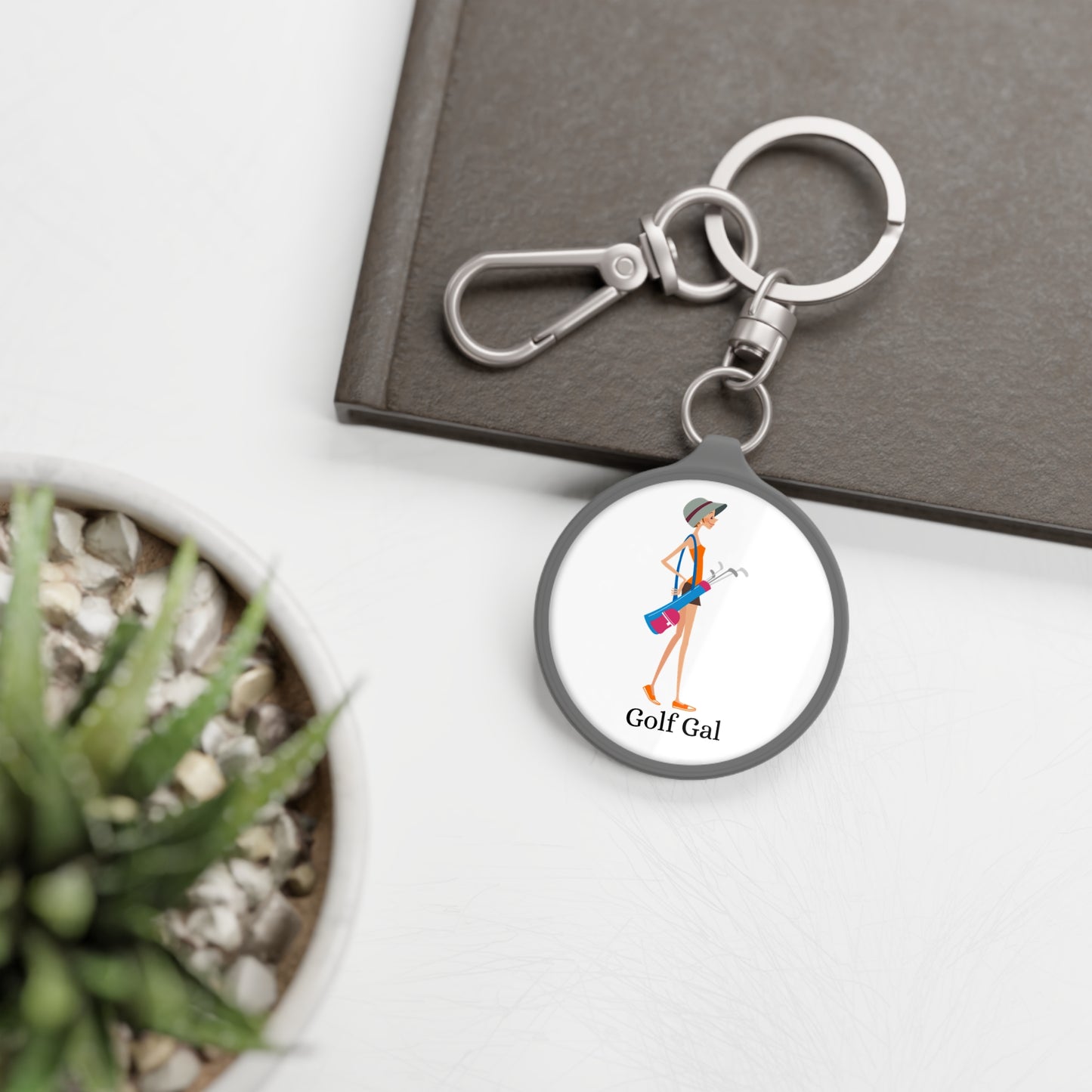 Golf Gal Keyring Tag Poppy