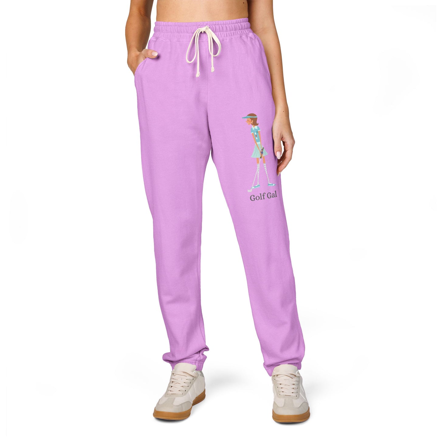 Golf Gal Garment-Dyed Fleece Sweatpants Ruby