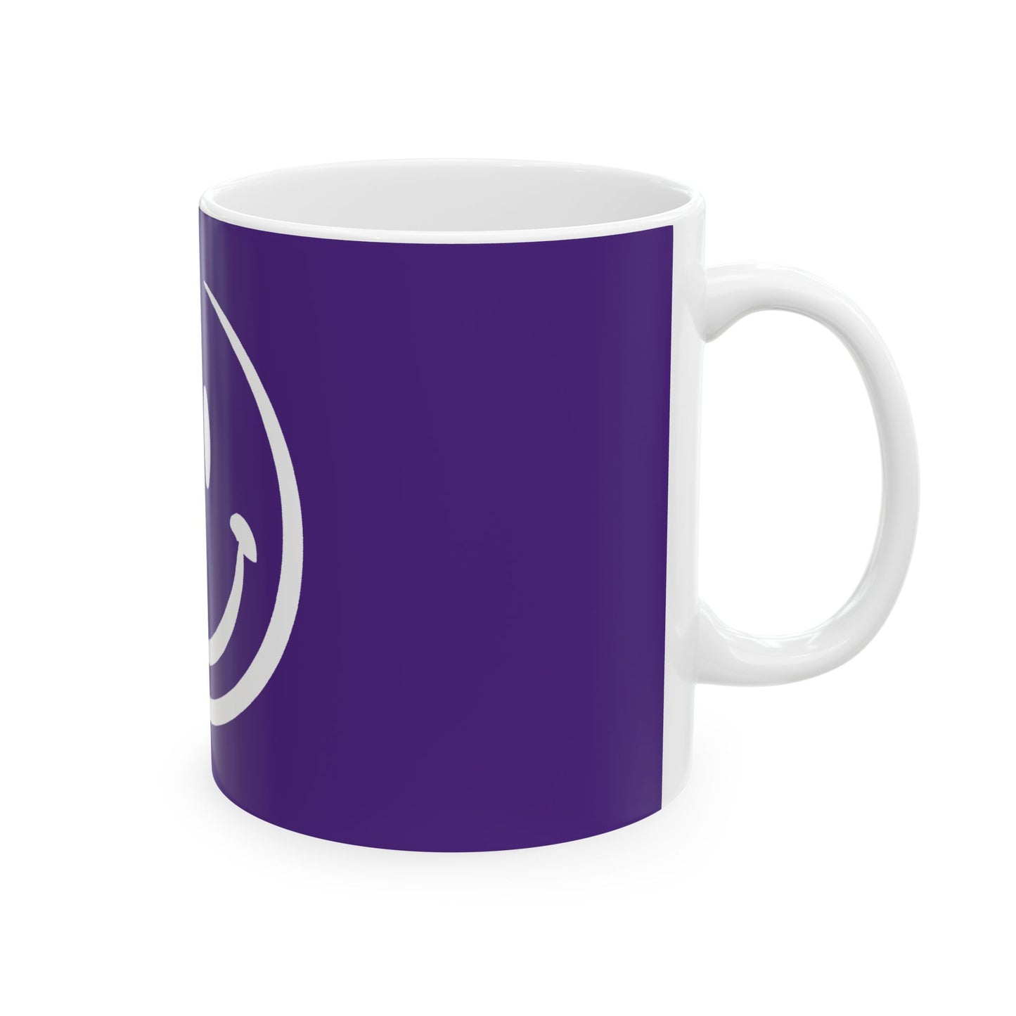 purple smiley face Ceramic Coffee Mug