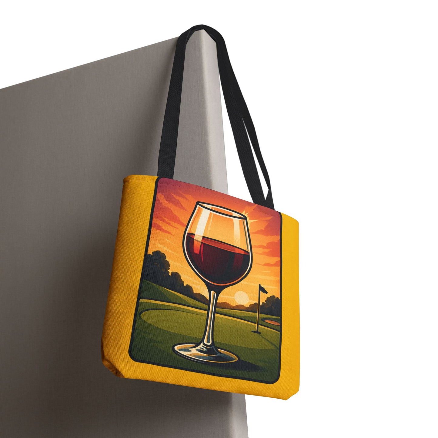 Wine Golf Sunset Tote Bag
