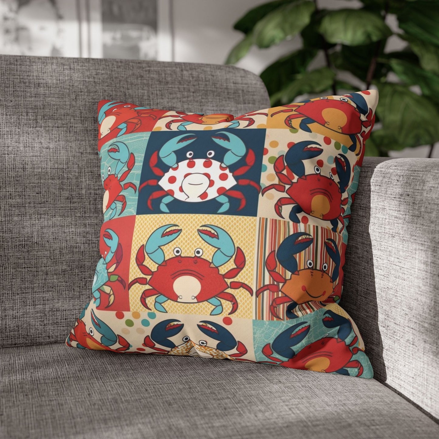 Crab Canvas Pillow cover