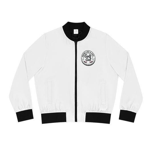 White Women's Golf Gal Bomber Jacket