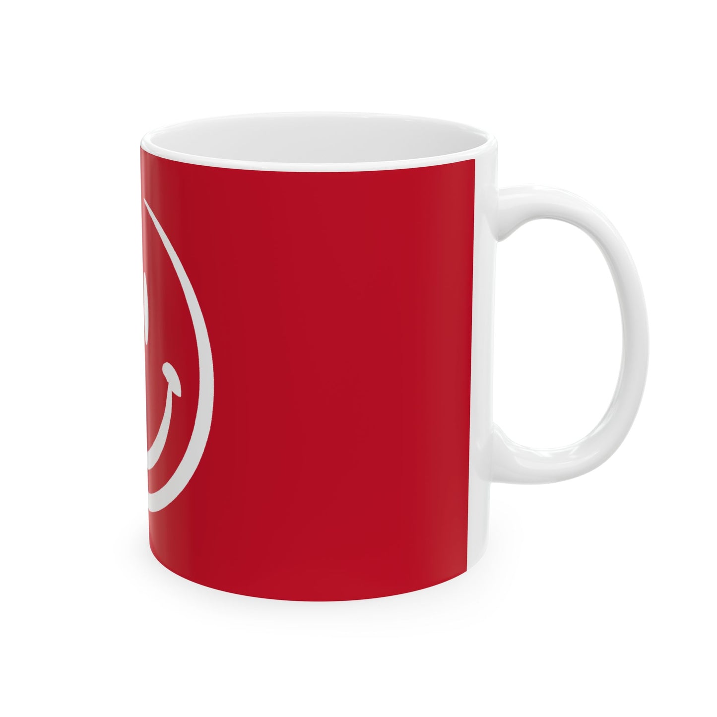 red smiley face Ceramic Coffee Mug