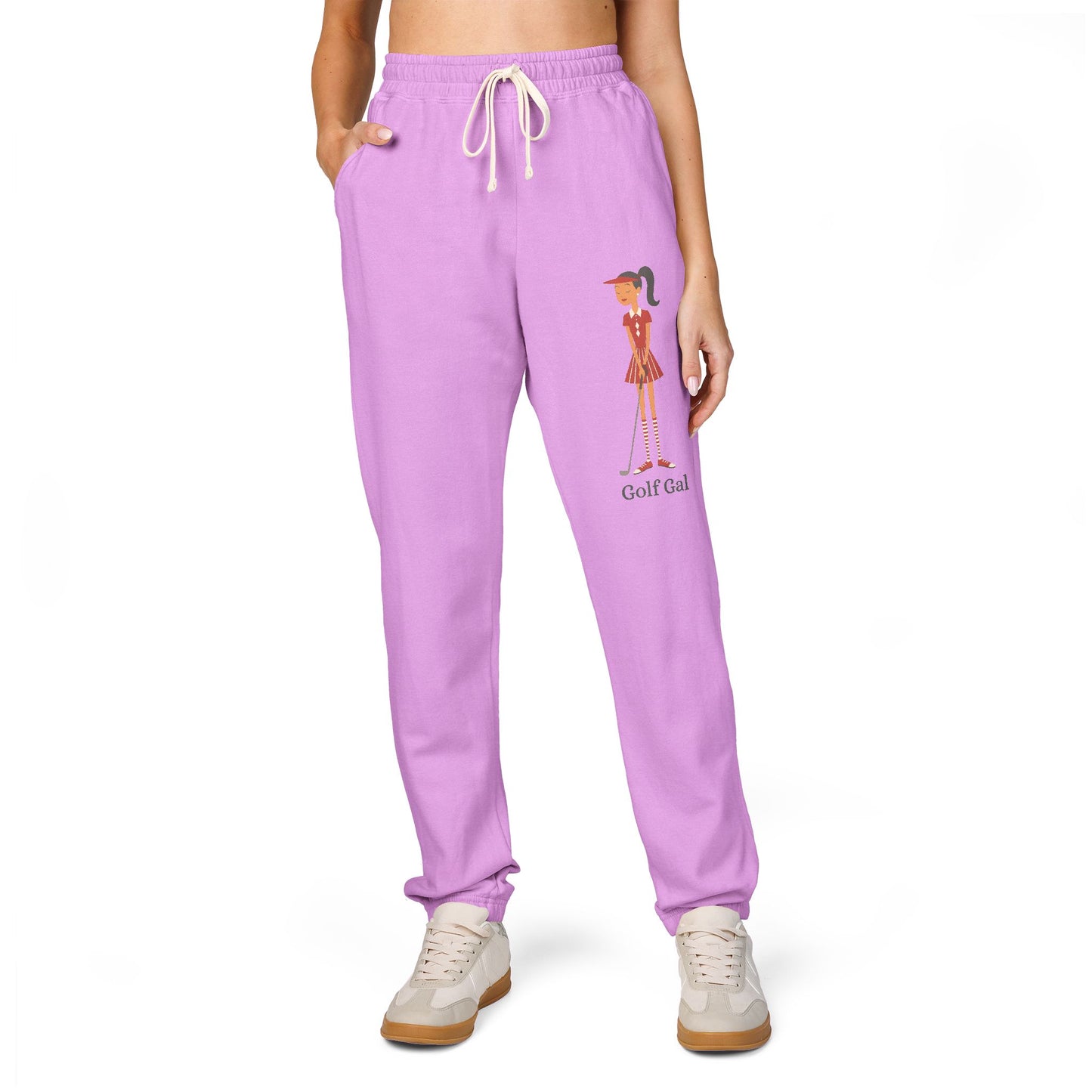 Golf Gal Garment-Dyed Fleece Sweatpants Ruby
