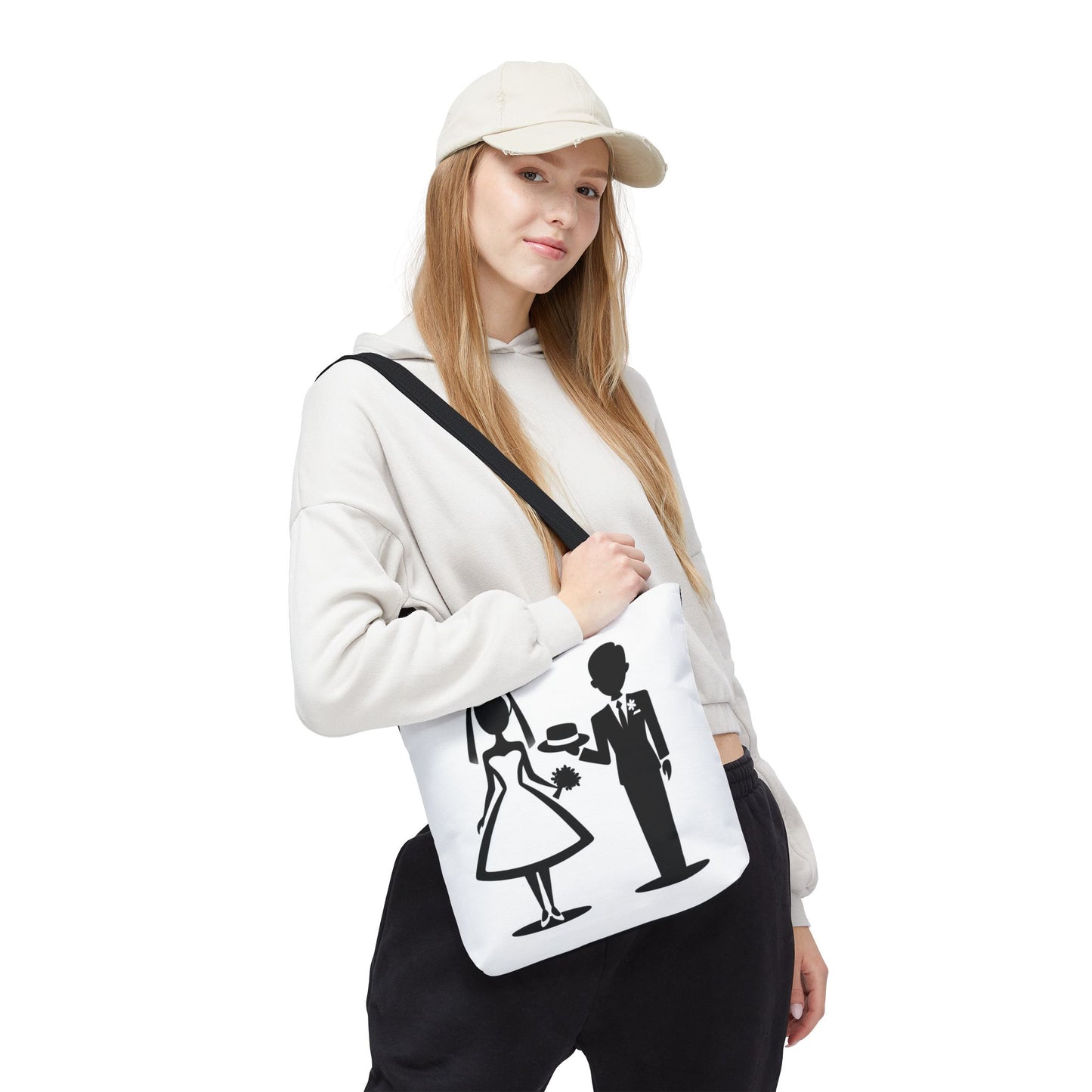 retro bride and groom Tote Bag