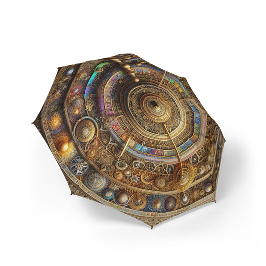 sun dial mandala Umbrella - Semi-Automatic Foldable Design