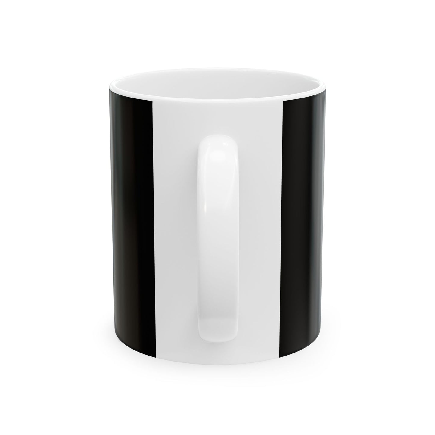 black smiley face Ceramic Coffee Mug