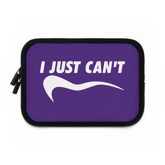 purple with white i just can't Laptop Sleeve