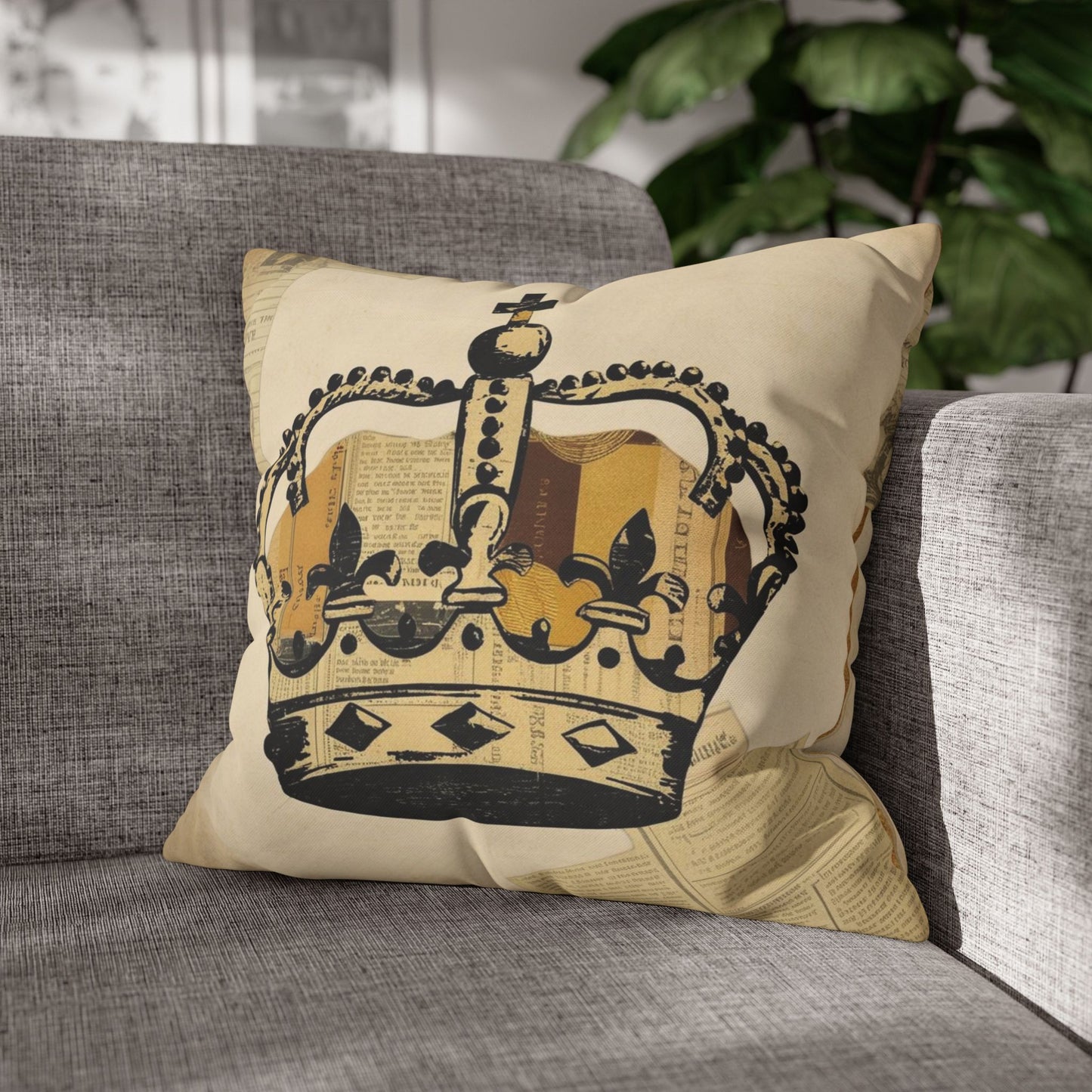 Crown Canvas Pillow cover