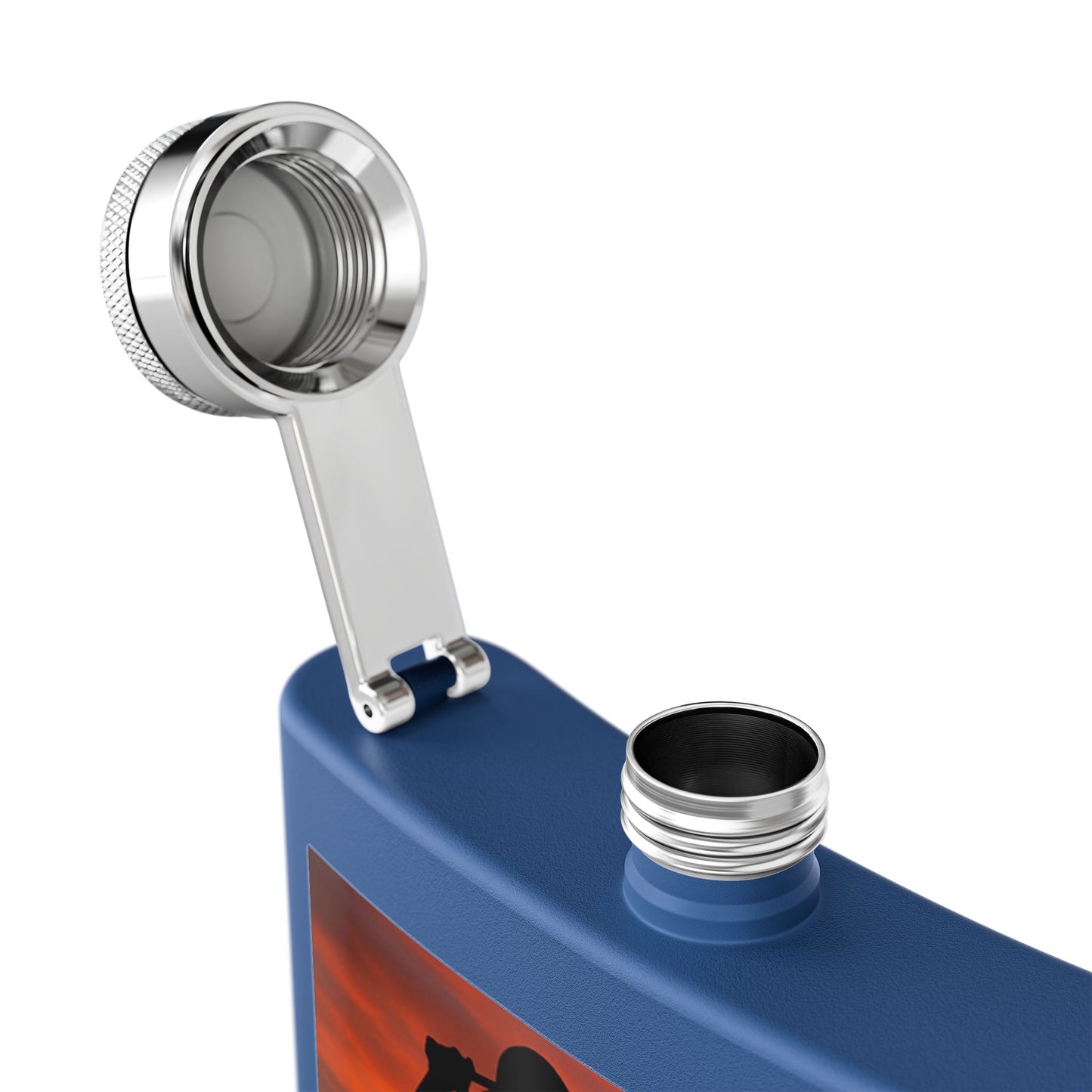 Golf Gal at sunset Sleek Stainless Steel Flask