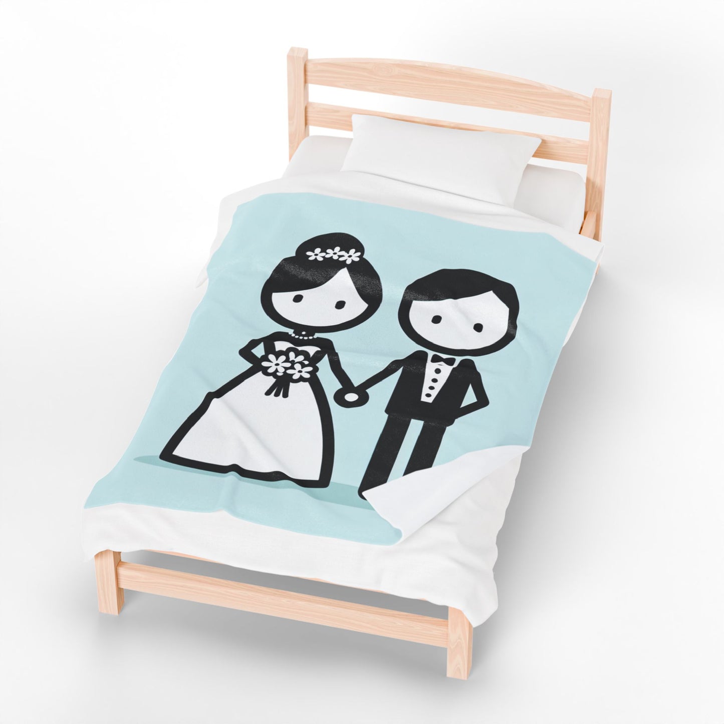 bride and groom Velveteen Plush Blanket