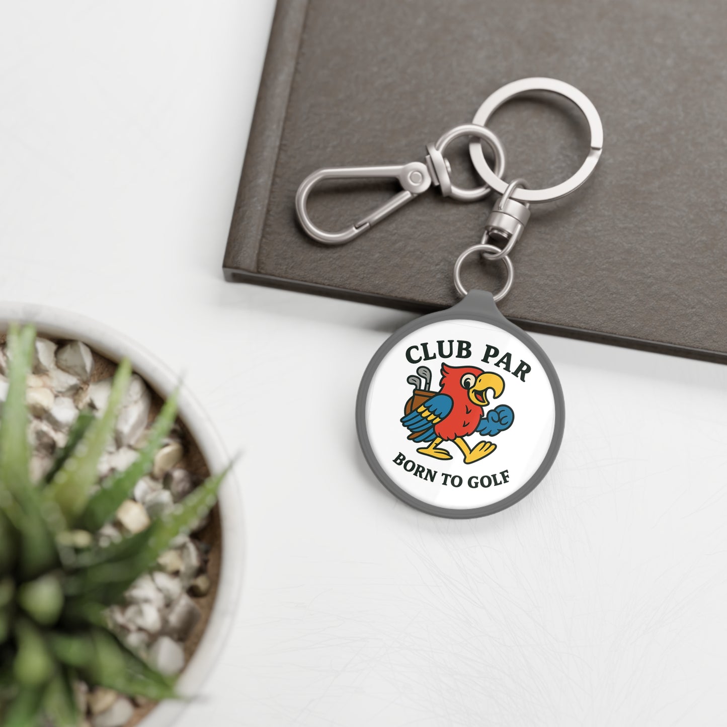 Club Par Born To Golf Keyring Tag