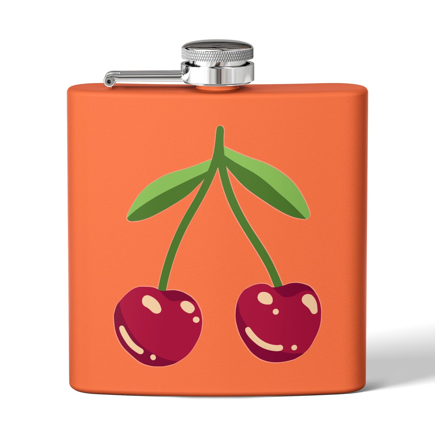 Cherries Sleek Stainless Steel Flask