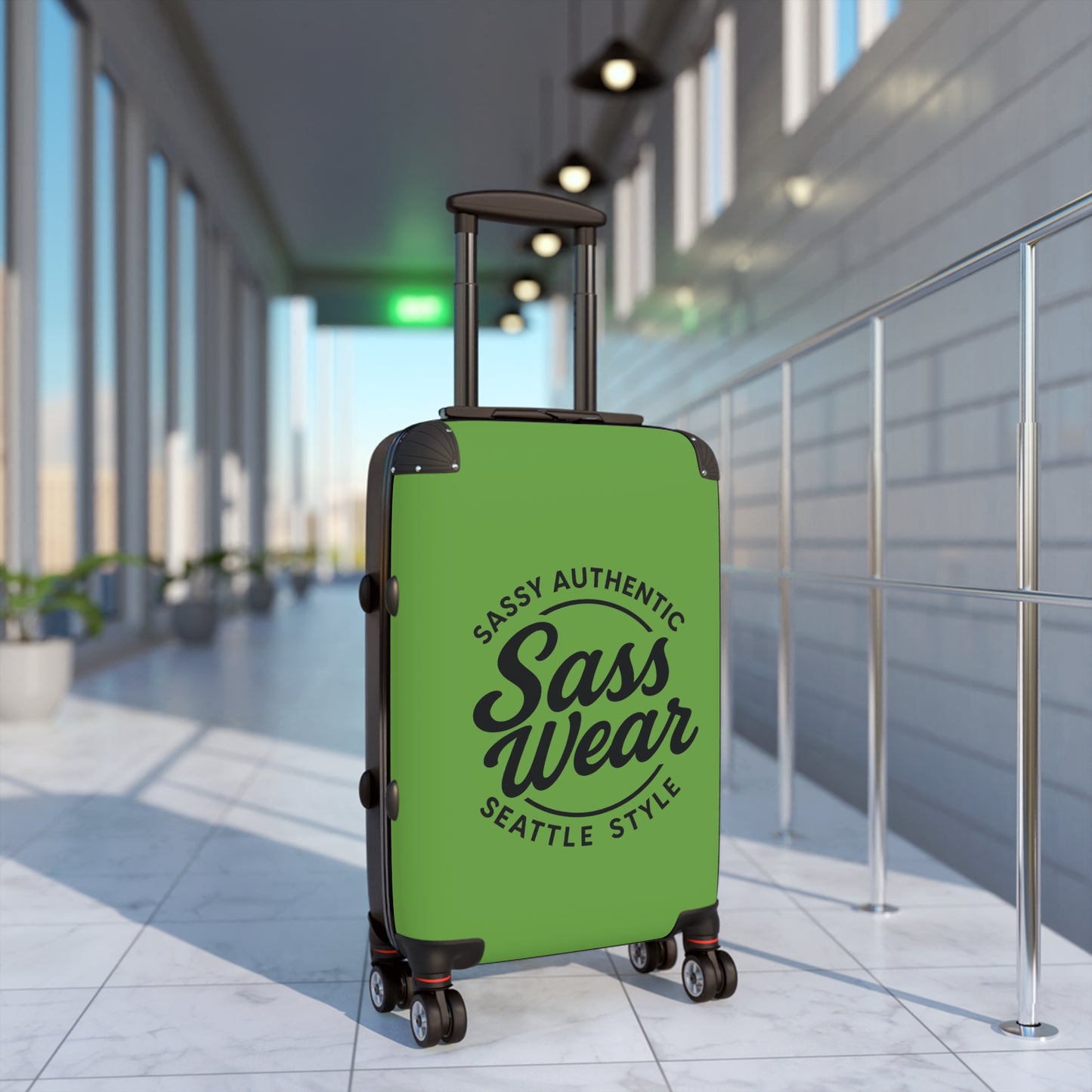 green Sass Gear Travel Suitcase