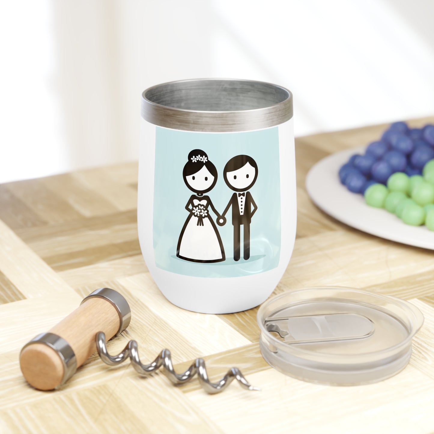 bride and groom Wine Tumbler