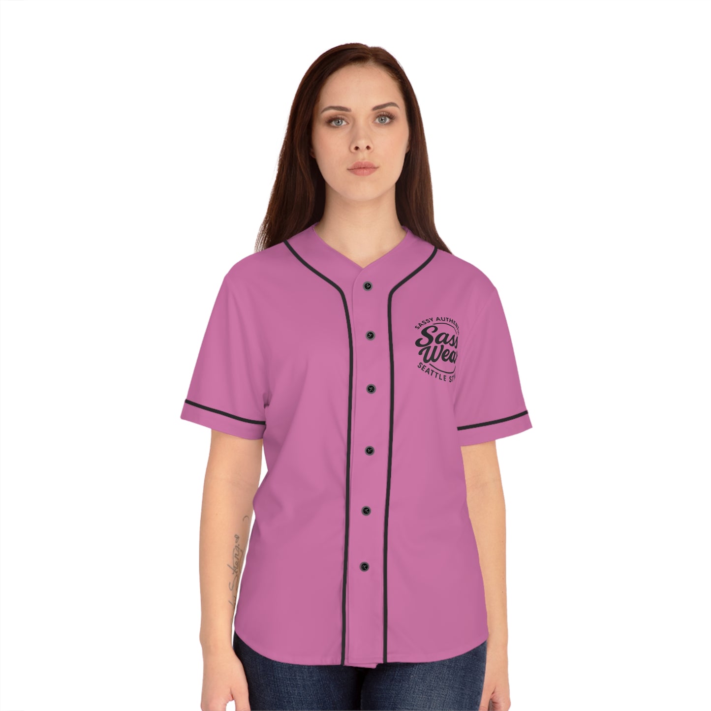 Sass wear pink Baseball Jersey