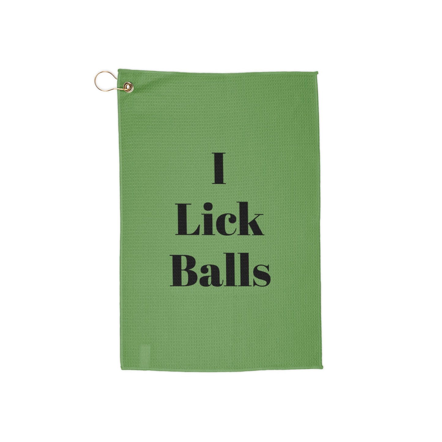 green I lick balls Golf Towel