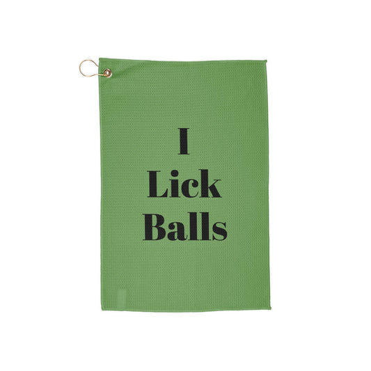 green I lick balls Golf Towel