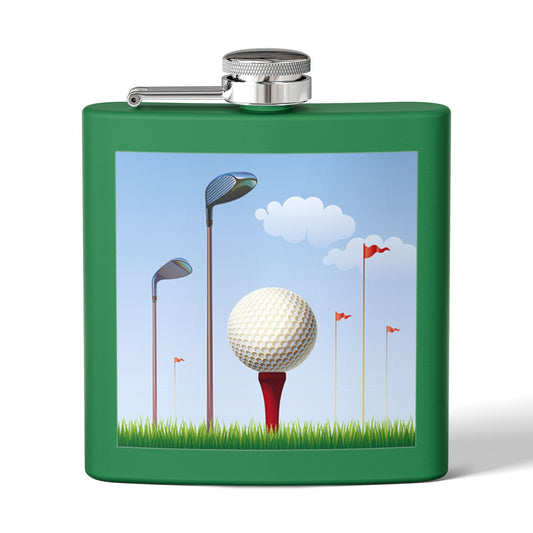Large Golf Ball Sleek Stainless Steel Flask