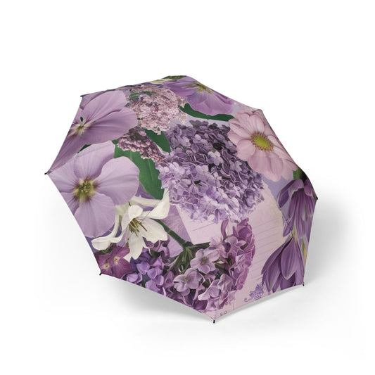 lilac flowers Umbrella - Semi-Automatic Foldable Design