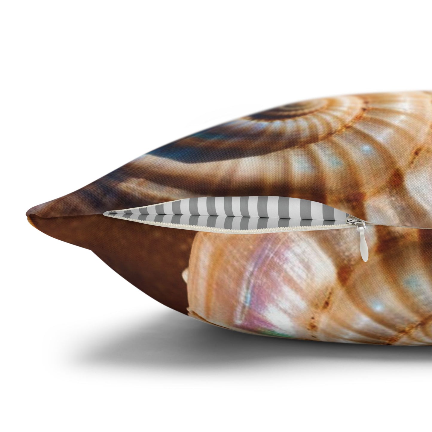 close up seashells Poly Canvas Pillow cover