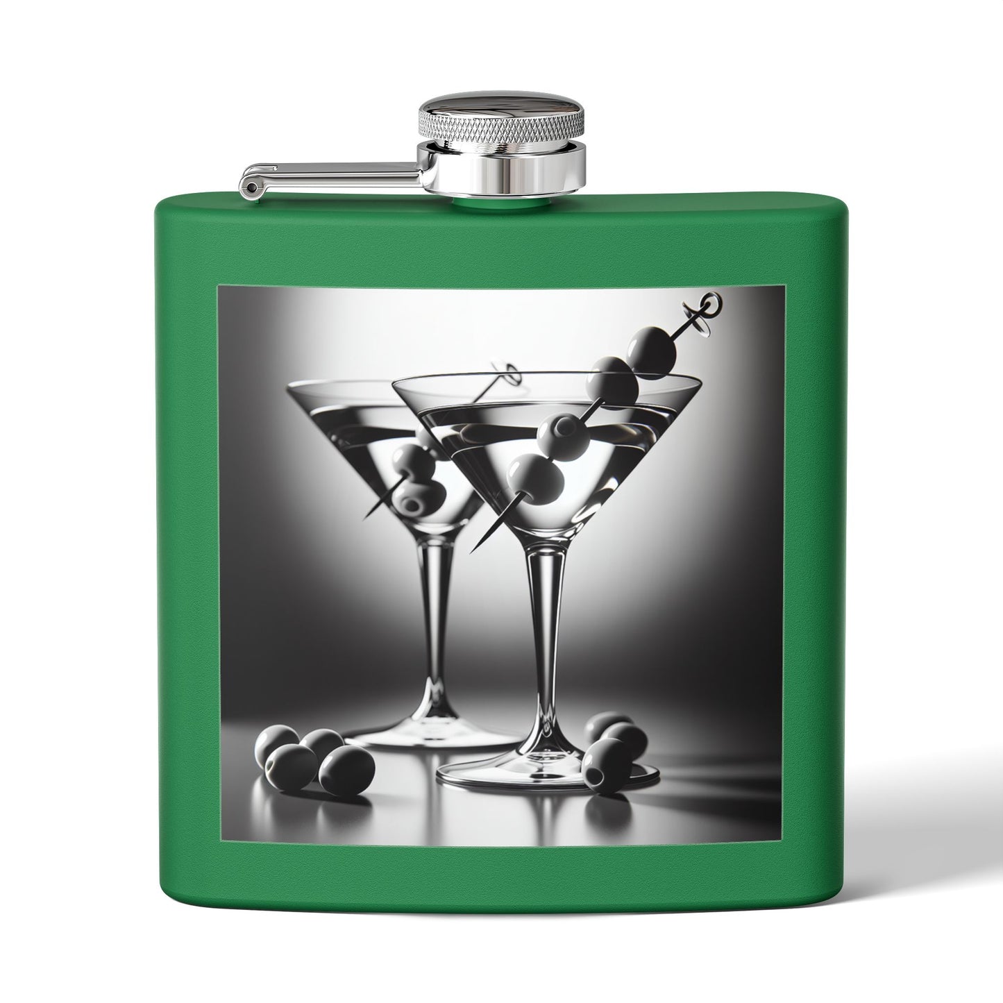 Martini Glass Sleek Stainless Steel Flask