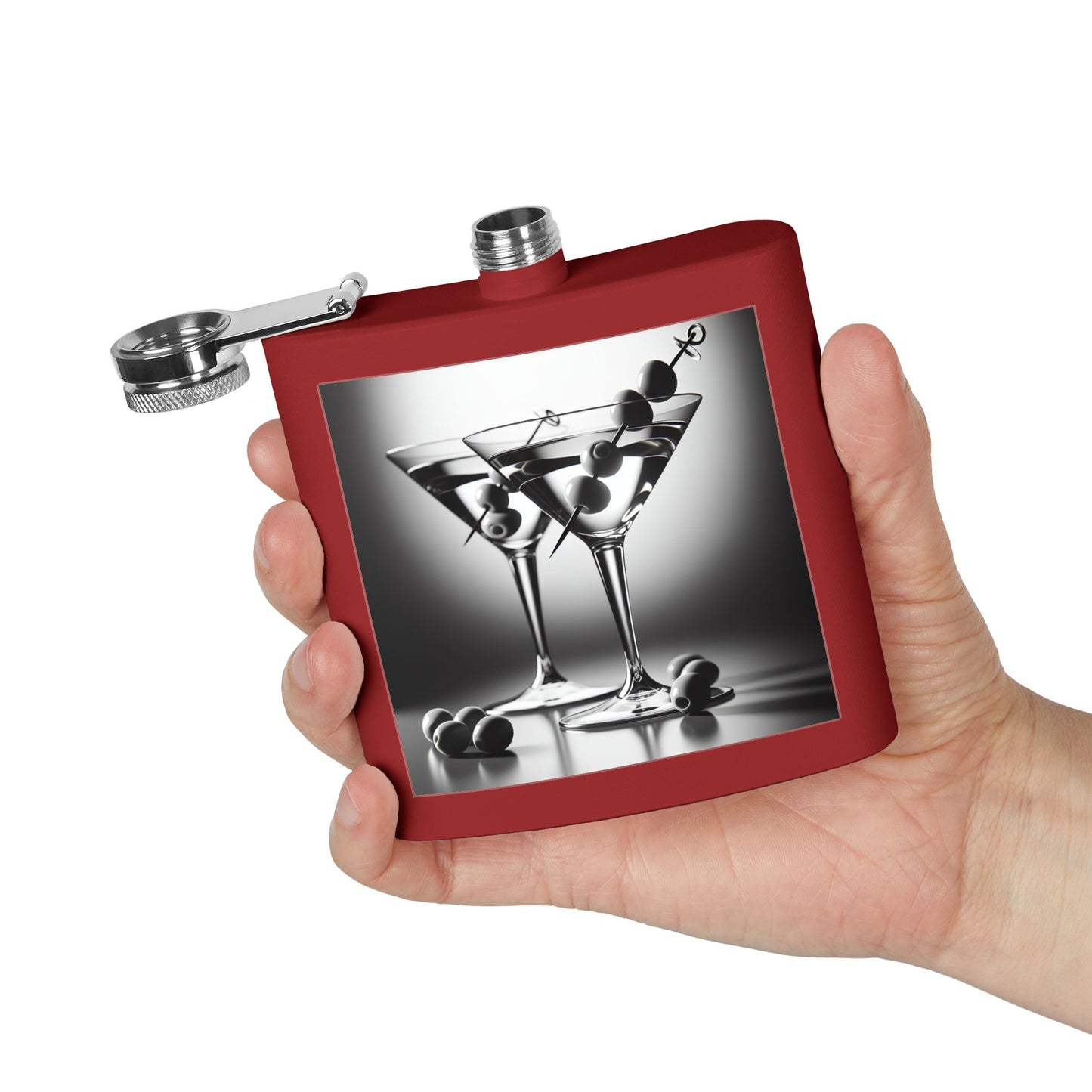 Martini Glass Sleek Stainless Steel Flask