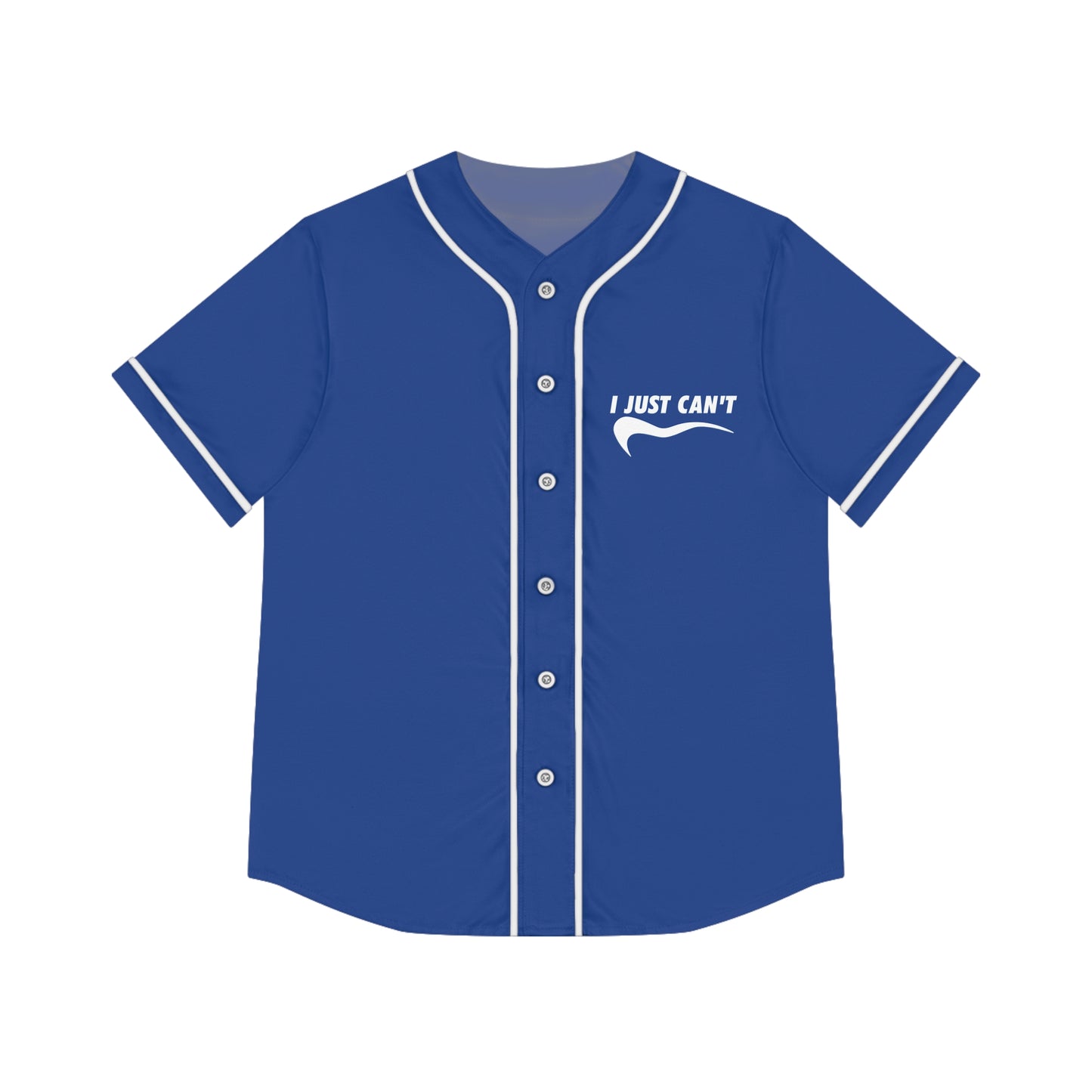 blue I just can't Women's Baseball Jersey