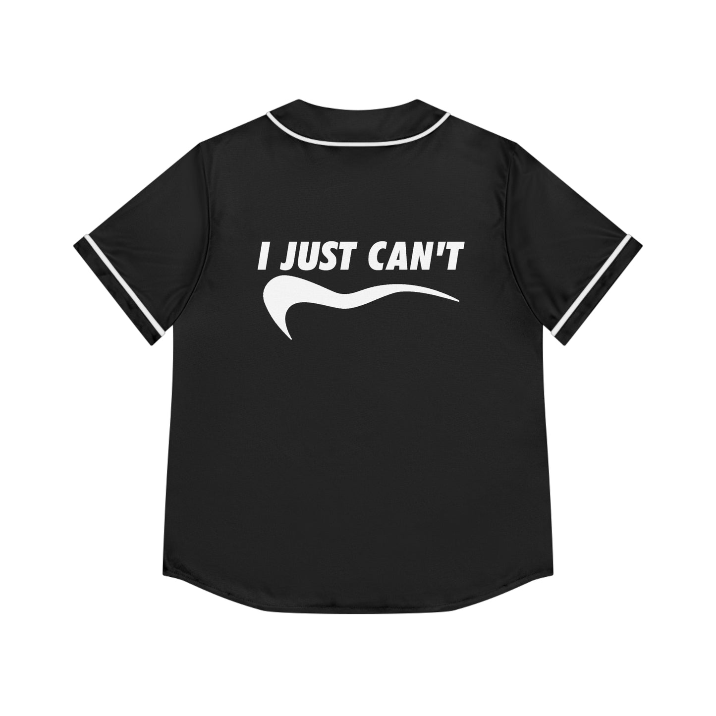black I just can't Women's Baseball Jersey