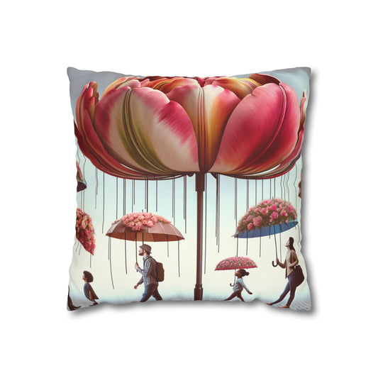 tulip umbrellas Pillow cover