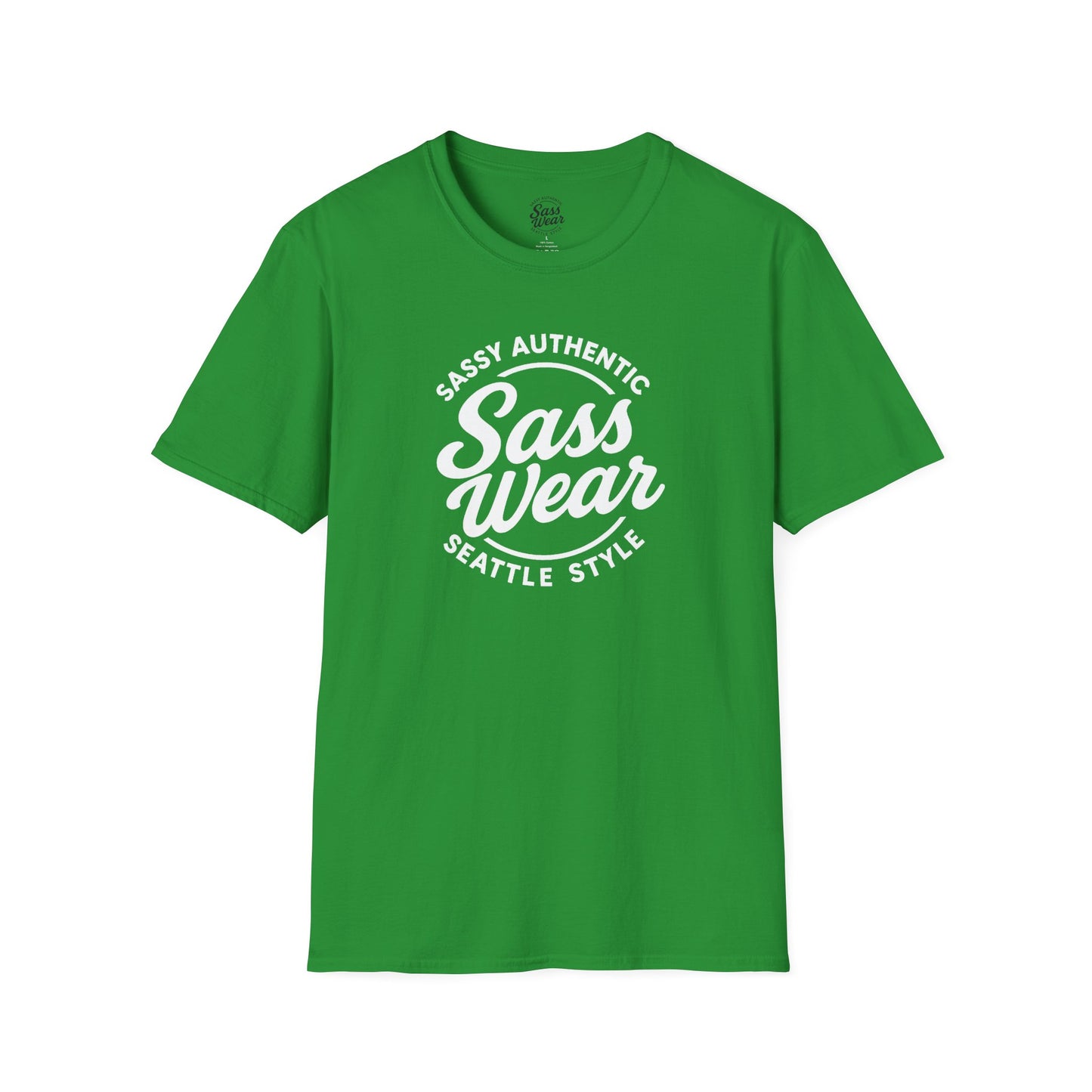 Sass Wear - Unisex Softstyle T-Shirt white logo