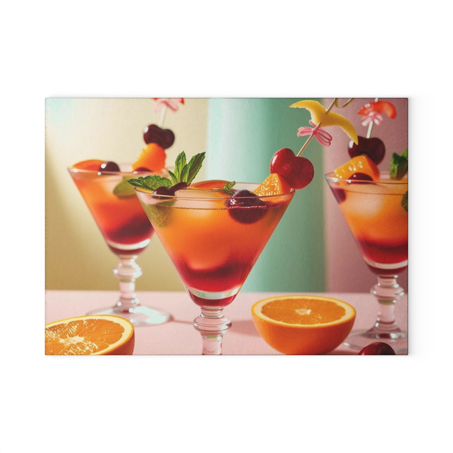 fruity drinks Glass Cutting Board