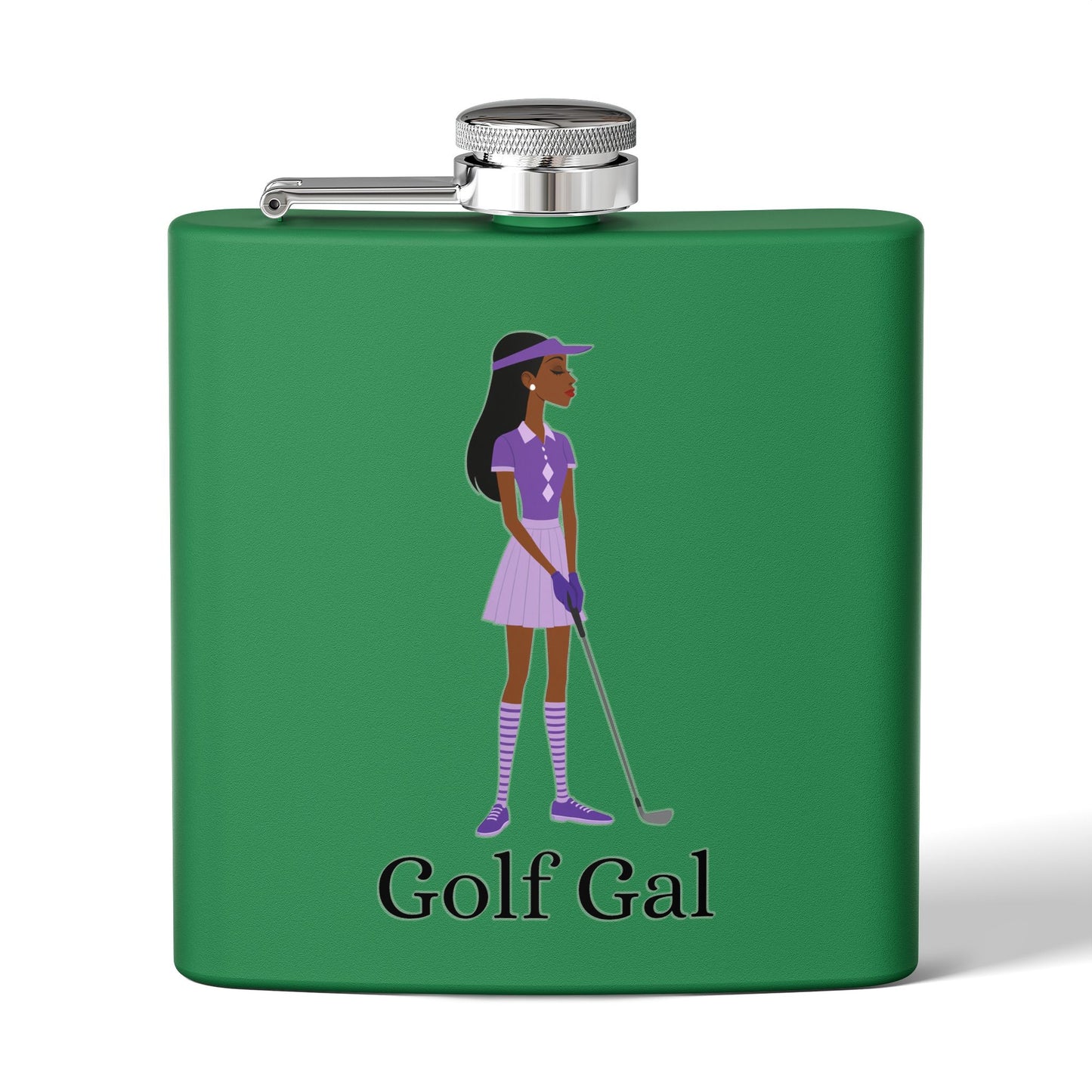 Golf Gal Sleek Stainless Steel Flask Violet