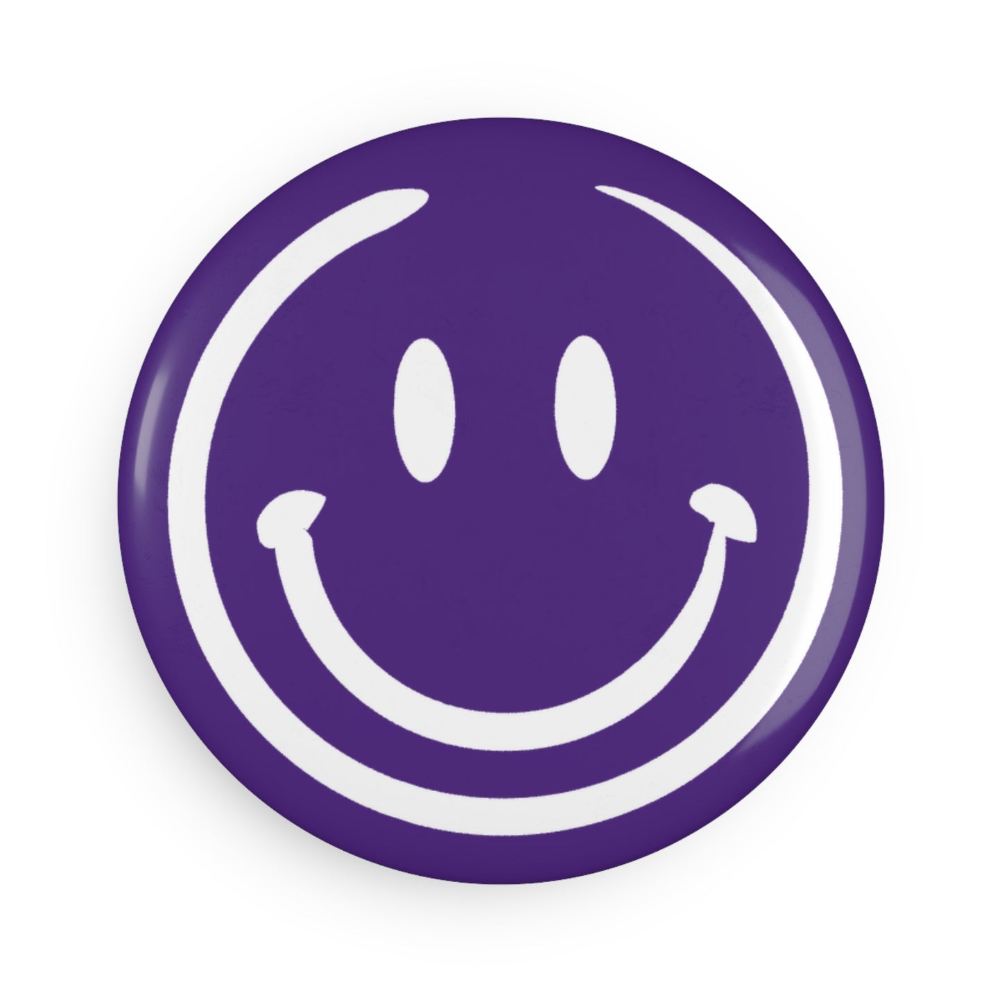 Purple Smiley Face Button Magnet