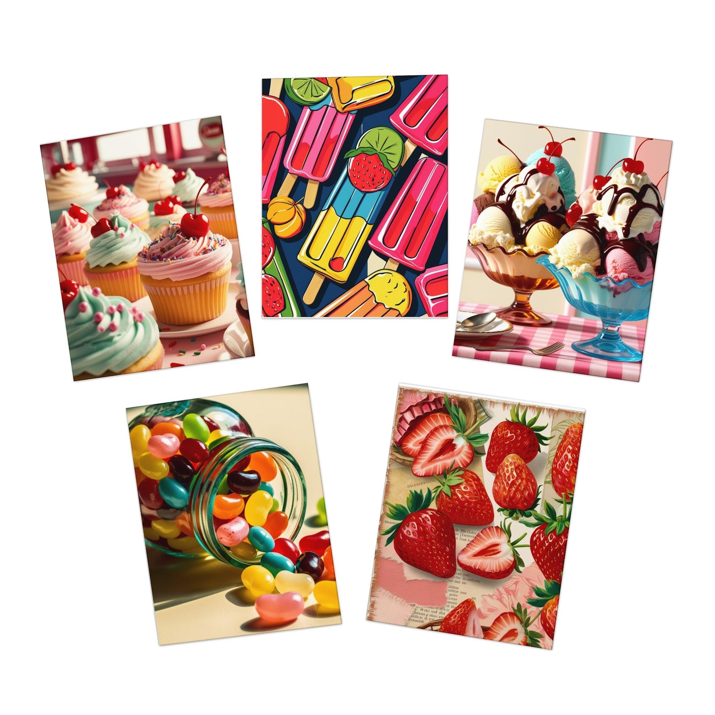 summer treats Greeting Cards (5-Pack)