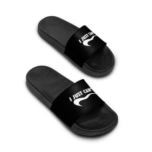 Black I Just Can't Men's Slide Sandals